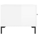 vidaXL 2 db magasfényű fehér szerelt fa dohányzóasztal 50 x 50 x 40 cm