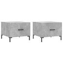 vidaXL 2 db betonszürke szerelt fa dohányzóasztal 50 x 50 x 40 cm