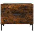 vidaXL 2 db füstös tölgy szerelt fa dohányzóasztal 50 x 50 x 40 cm