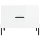 vidaXL 2 db magasfényű fehér szerelt fa dohányzóasztal 50 x 50 x 40 cm