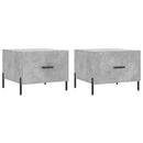 vidaXL 2 db betonszürke szerelt fa dohányzóasztal 50 x 50 x 40 cm