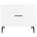 vidaXL 2 db magasfényű fehér szerelt fa dohányzóasztal 50 x 50 x 40 cm