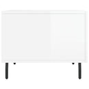 vidaXL 2 db magasfényű fehér szerelt fa dohányzóasztal 50 x 50 x 40 cm