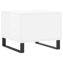 vidaXL 2 db magasfényű fehér szerelt fa dohányzóasztal 50 x 50 x 40 cm