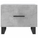 vidaXL 2 db betonszürke szerelt fa dohányzóasztal 50 x 50 x 40 cm