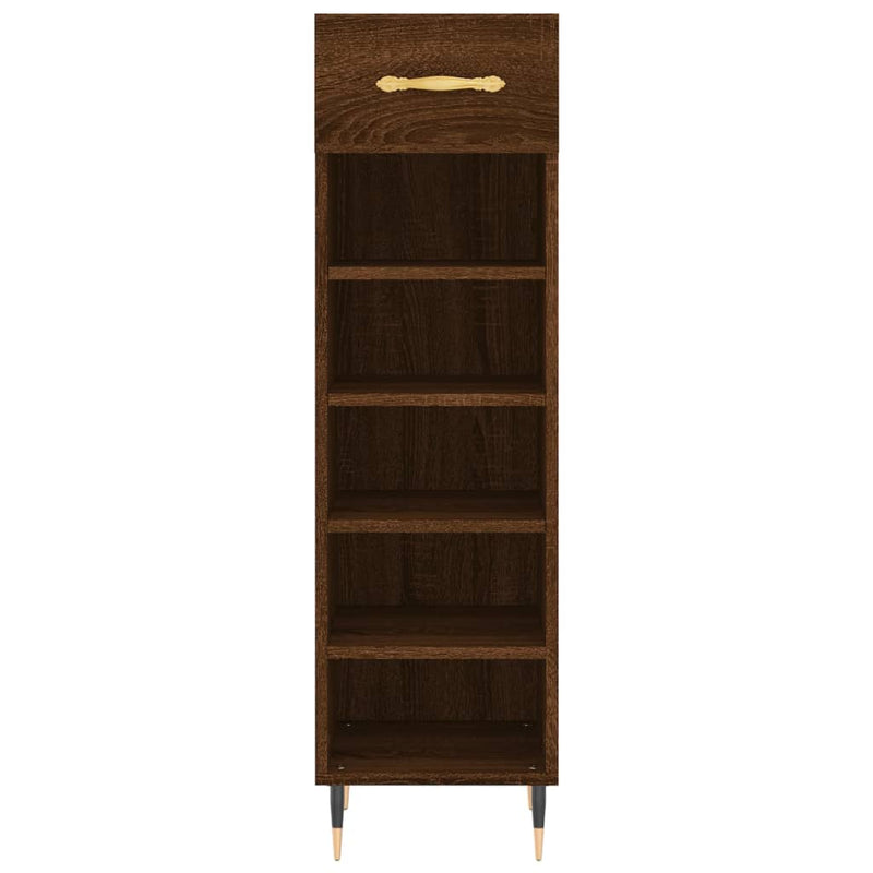 vidaXL barna tölgyszínű szerelt fa cipősszekrény 30 x 35 x 105 cm