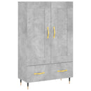 vidaXL betonszürke szerelt fa magasszekrény 69,5 x 31 x 115 cm