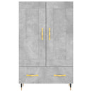 vidaXL betonszürke szerelt fa magasszekrény 69,5 x 31 x 115 cm