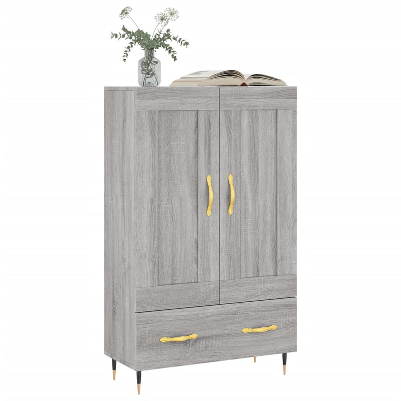 vidaXL szürke sonoma szerelt fa magasszekrény 69,5 x 31 x 115 cm