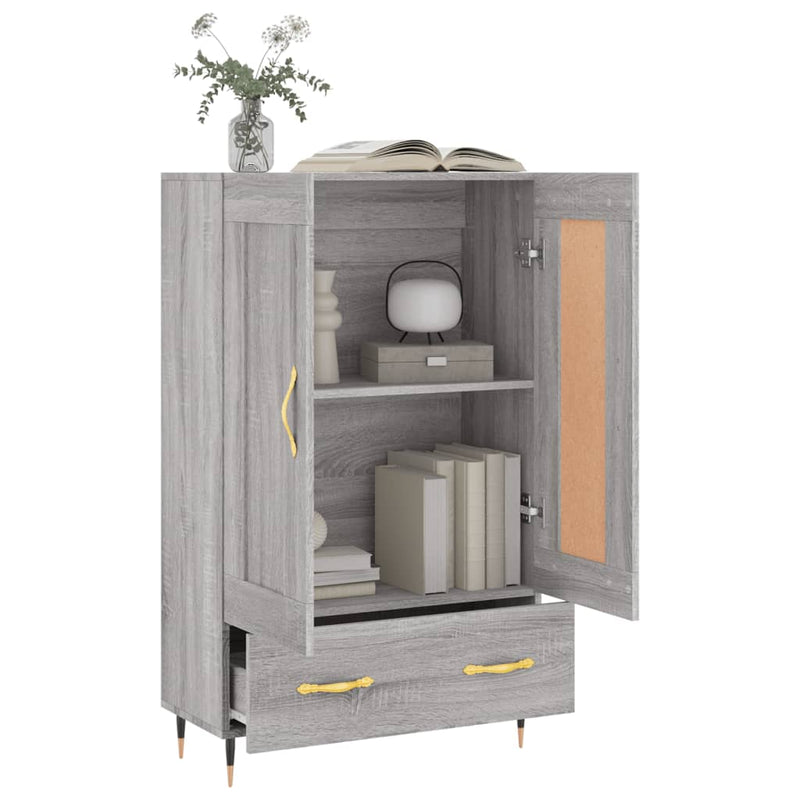 vidaXL szürke sonoma szerelt fa magasszekrény 69,5 x 31 x 115 cm