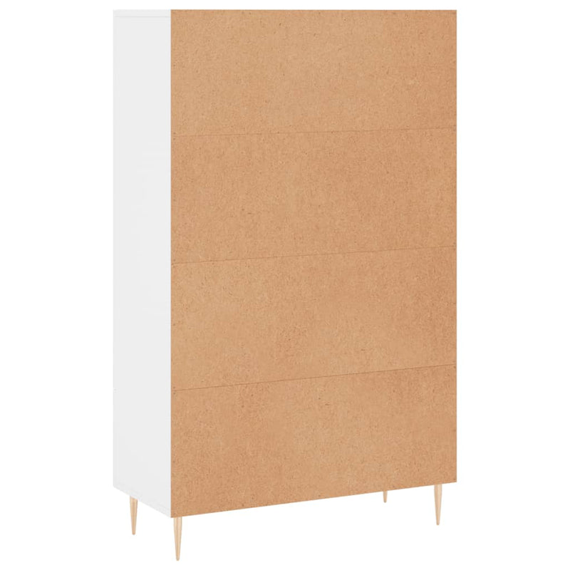 vidaXL fehér szerelt fa magasszekrény 69,5 x 31 x 115 cm