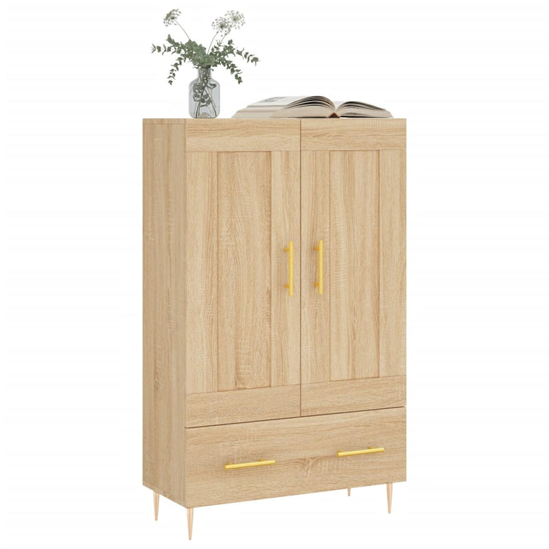 vidaXL sonoma tölgy színű szerelt fa magasszekrény 69,5 x 31 x 115 cm