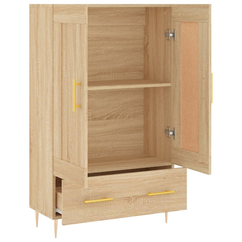 vidaXL sonoma tölgy színű szerelt fa magasszekrény 69,5 x 31 x 115 cm