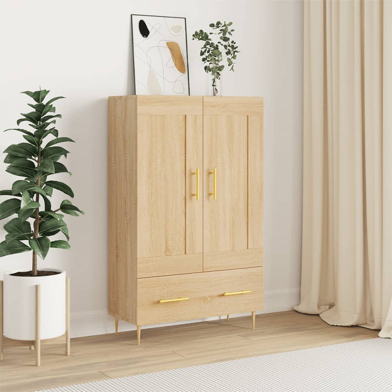 vidaXL sonoma tölgy színű szerelt fa magasszekrény 69,5 x 31 x 115 cm