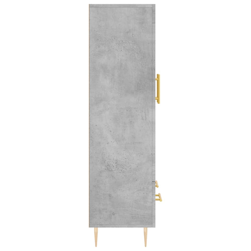 vidaXL betonszürke szerelt fa magasszekrény 69,5 x 31 x 115 cm