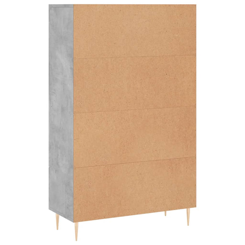 vidaXL betonszürke szerelt fa magasszekrény 69,5 x 31 x 115 cm