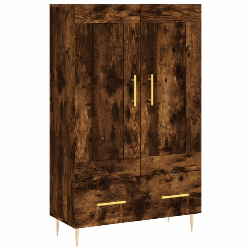 vidaXL füstös tölgy színű szerelt fa magasszekrény 69,5 x 31 x 115 cm
