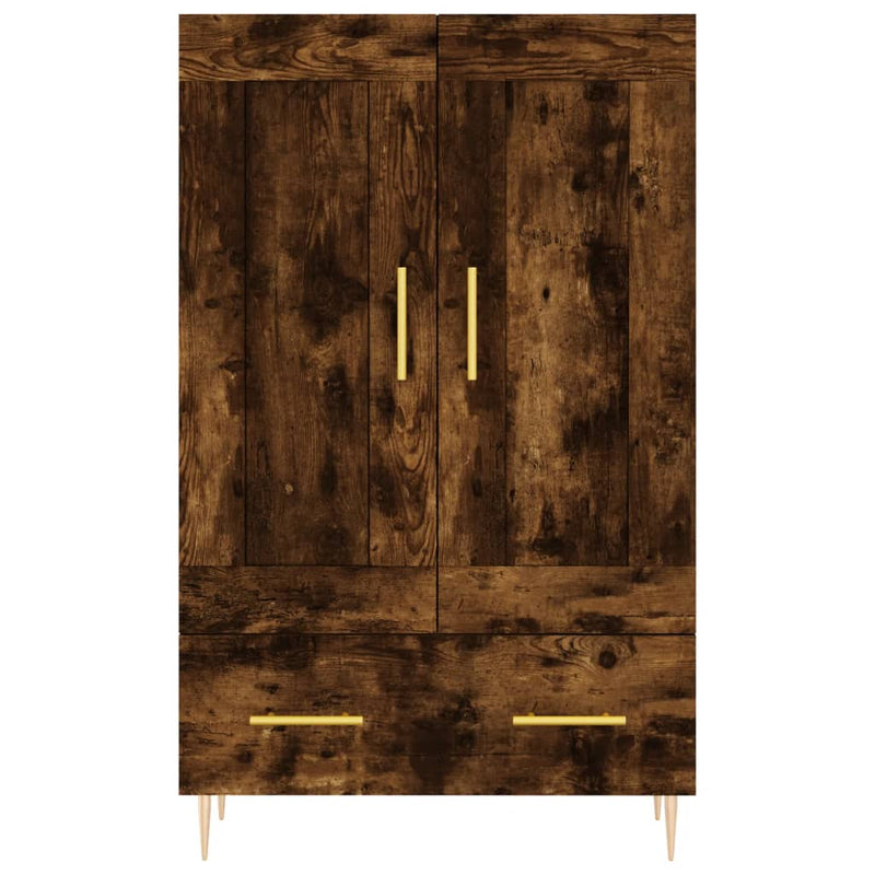 vidaXL füstös tölgy színű szerelt fa magasszekrény 69,5 x 31 x 115 cm