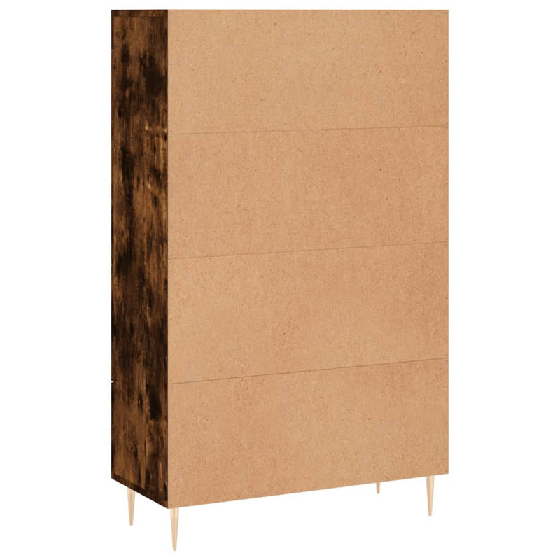 vidaXL füstös tölgy színű szerelt fa magasszekrény 69,5 x 31 x 115 cm