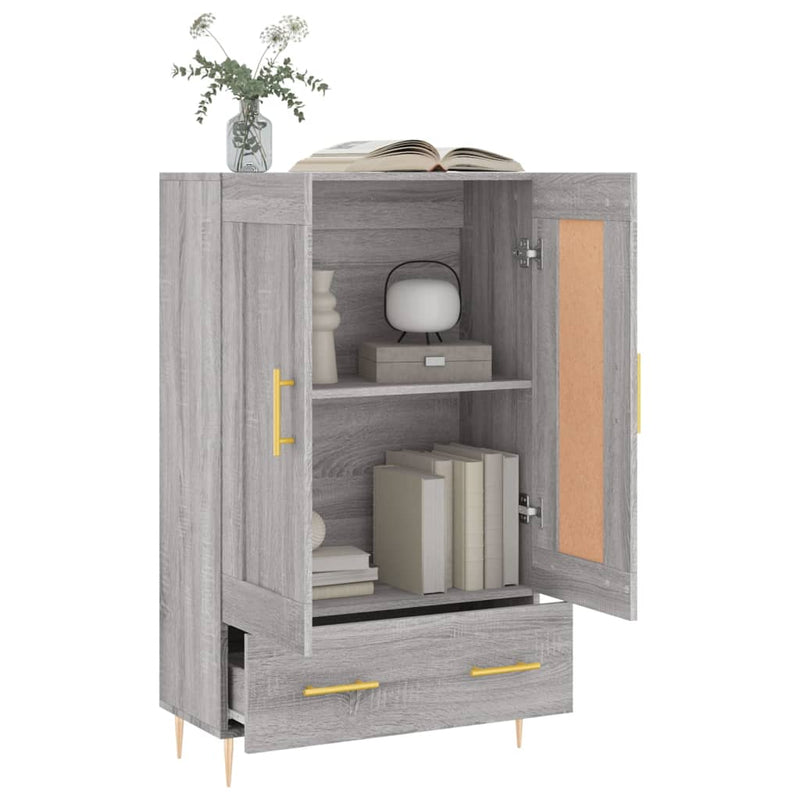 vidaXL szürke sonoma szerelt fa magasszekrény 69,5 x 31 x 115 cm