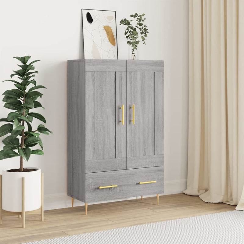 vidaXL szürke sonoma szerelt fa magasszekrény 69,5 x 31 x 115 cm