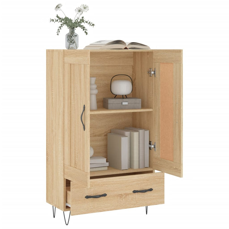 vidaXL sonoma tölgy színű szerelt fa magasszekrény 69,5 x 31 x 115 cm