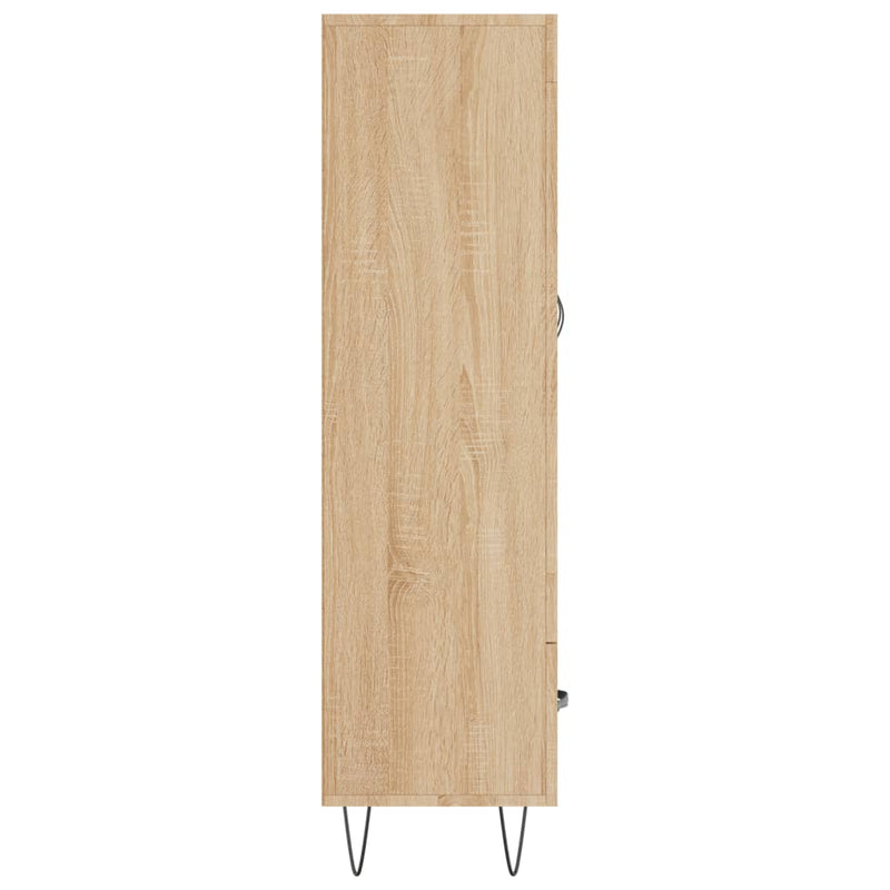 vidaXL sonoma tölgy színű szerelt fa magasszekrény 69,5 x 31 x 115 cm