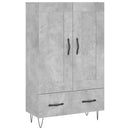 vidaXL betonszürke szerelt fa magasszekrény 69,5 x 31 x 115 cm