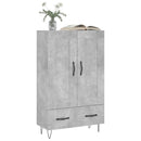 vidaXL betonszürke szerelt fa magasszekrény 69,5 x 31 x 115 cm