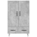vidaXL betonszürke szerelt fa magasszekrény 69,5 x 31 x 115 cm