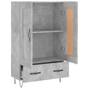 vidaXL betonszürke szerelt fa magasszekrény 69,5 x 31 x 115 cm