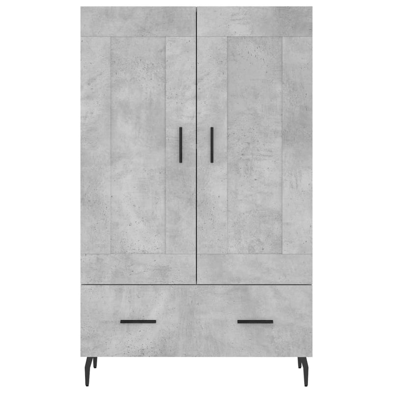 vidaXL betonszürke szerelt fa magasszekrény 69,5 x 31 x 115 cm