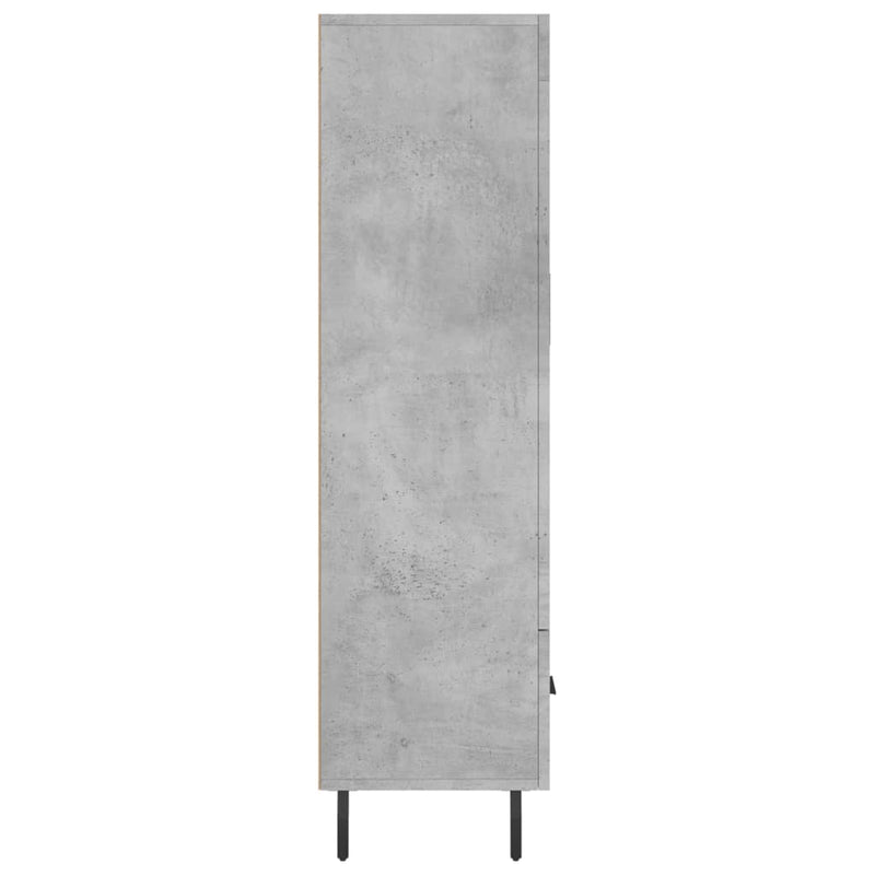 vidaXL betonszürke szerelt fa magasszekrény 69,5 x 31 x 115 cm