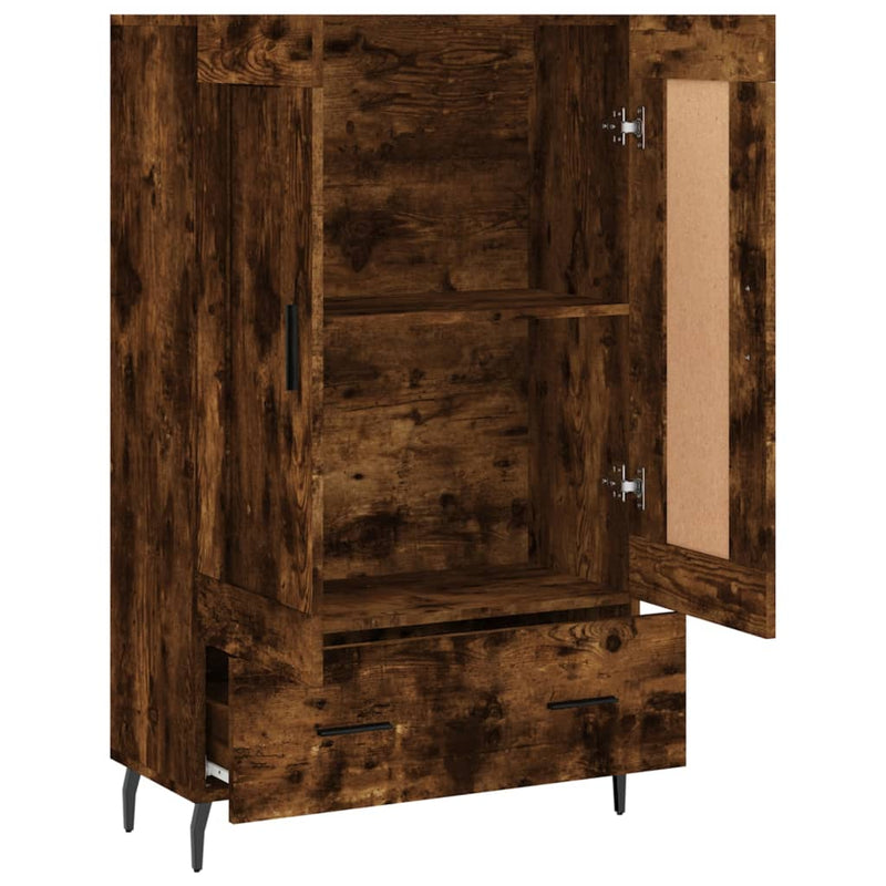 vidaXL füstös tölgy színű szerelt fa magasszekrény 69,5 x 31 x 115 cm