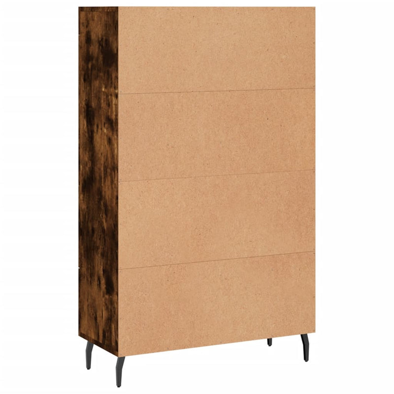 vidaXL füstös tölgy színű szerelt fa magasszekrény 69,5 x 31 x 115 cm