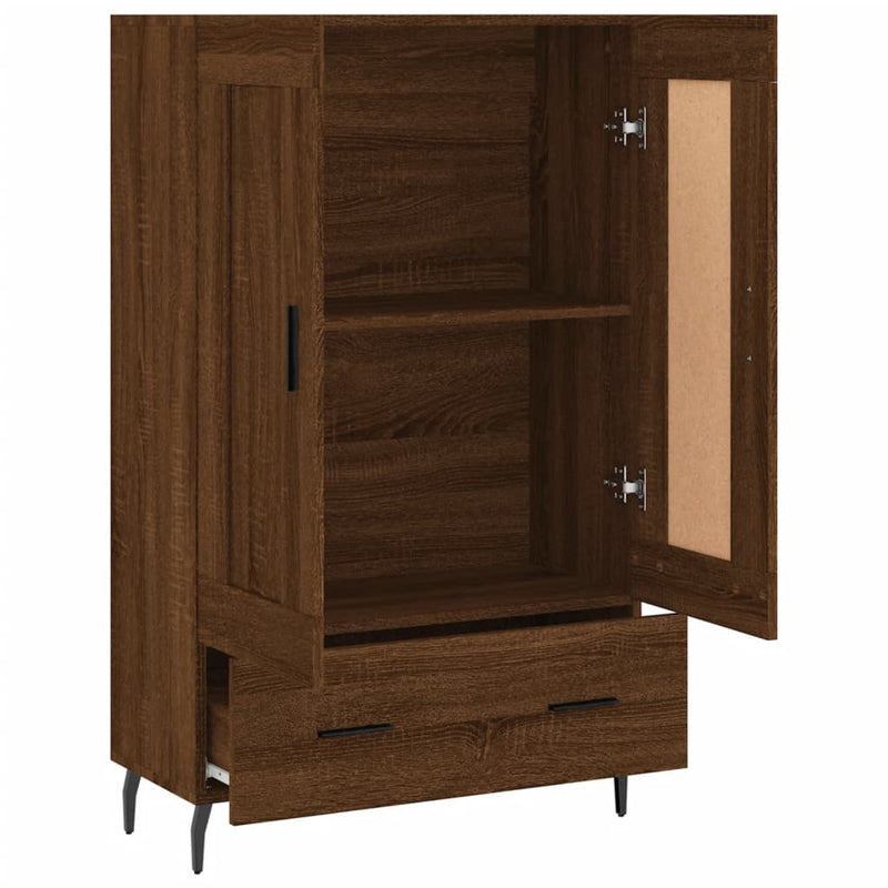 vidaXL barna tölgyszínű szerelt fa magasszekrény 69,5 x 31 x 115 cm