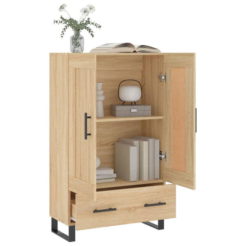 vidaXL sonoma tölgy színű szerelt fa magasszekrény 69,5 x 31 x 115 cm