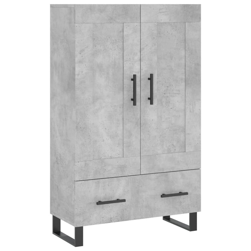 vidaXL betonszürke szerelt fa magasszekrény 69,5 x 31 x 115 cm