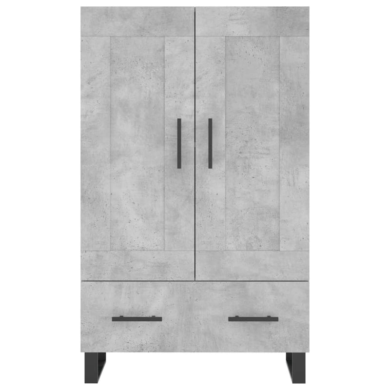 vidaXL betonszürke szerelt fa magasszekrény 69,5 x 31 x 115 cm