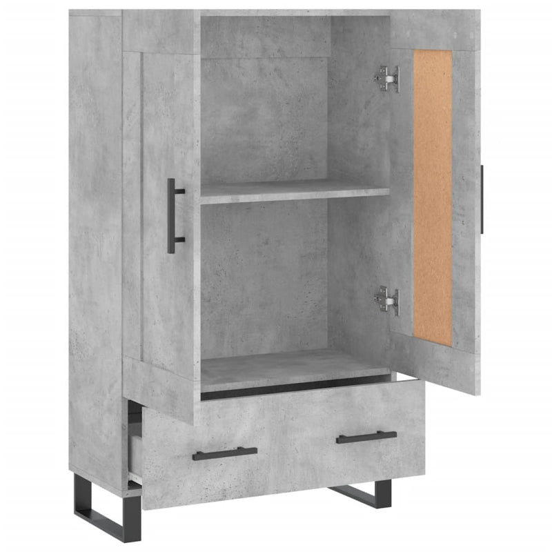 vidaXL betonszürke szerelt fa magasszekrény 69,5 x 31 x 115 cm