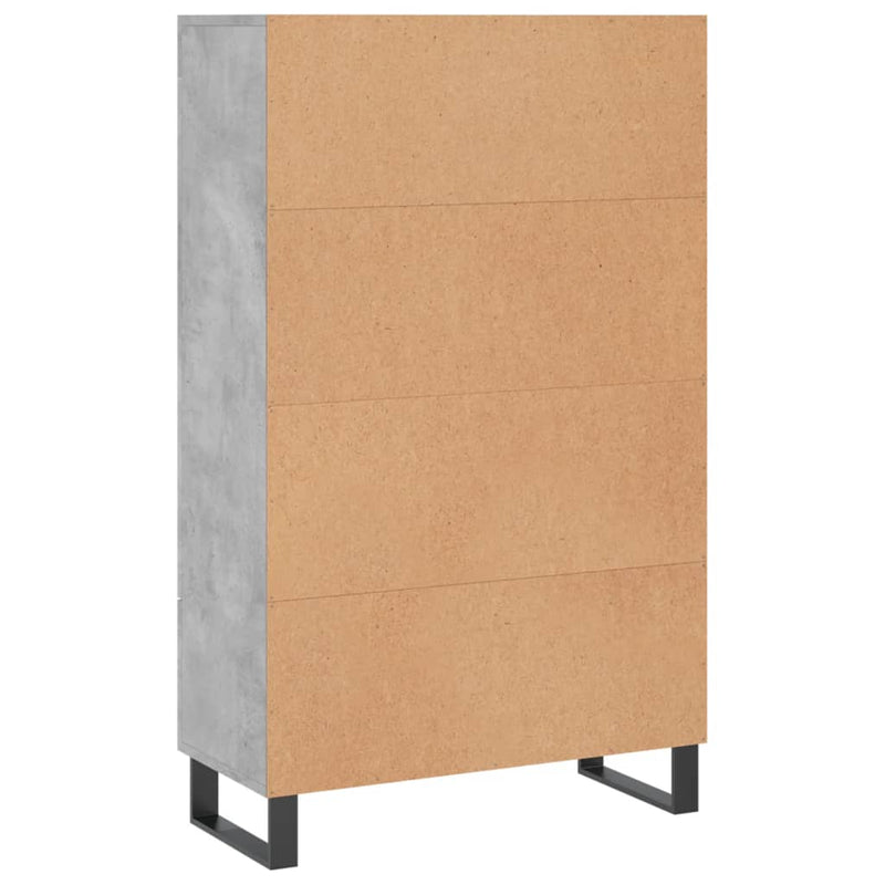 vidaXL betonszürke szerelt fa magasszekrény 69,5 x 31 x 115 cm