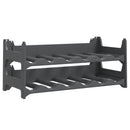 vidaXL fekete rakásolható PP bortartó állvány 12 palacknak