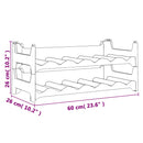 vidaXL fekete rakásolható PP bortartó állvány 12 palacknak