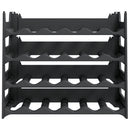 vidaXL fekete rakásolható polipropilén bortartó állvány 24 palacknak