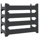 vidaXL fekete rakásolható polipropilén bortartó állvány 24 palacknak