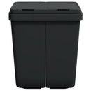 vidaXL antracitszürke dupla szemeteskuka 2x25 L