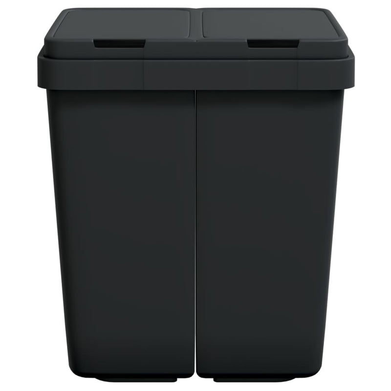 vidaXL antracitszürke dupla szemeteskuka 2x25 L
