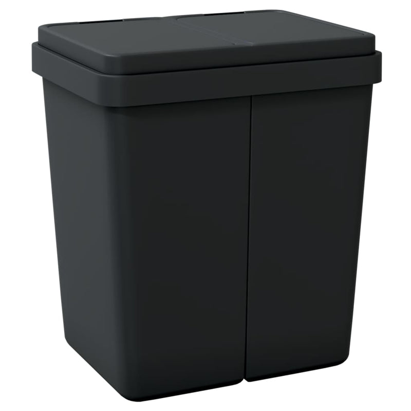 vidaXL antracitszürke dupla szemeteskuka 2x25 L