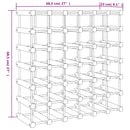 vidaXL tömör fenyőfa bortartó 42 palackhoz 68,5x23x68,5 cm