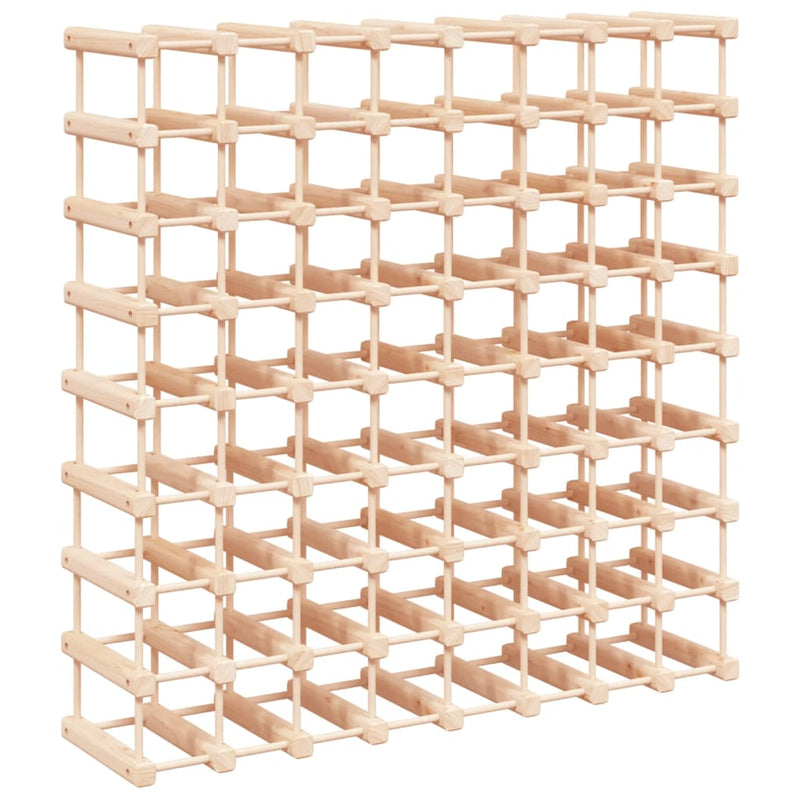 vidaXL tömör fenyőfa bortartó 72 palackhoz 90,5x23x90,5 cm